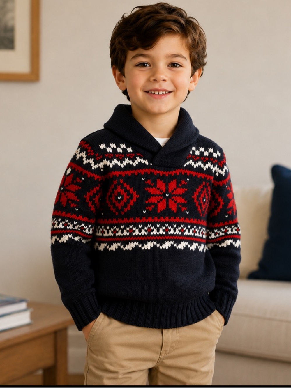 NWT Polo Ralph Lauren Fair Isle Collared Sweater. Size 6.